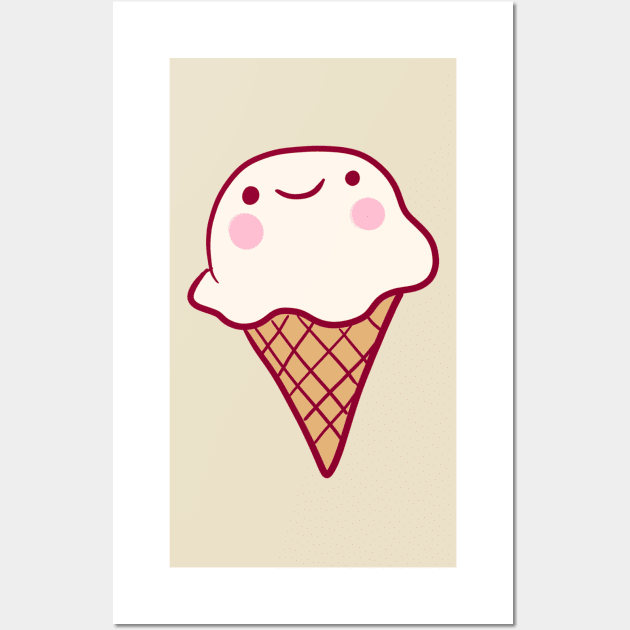 Ice cream cone illustration Wall Art by Mayarart